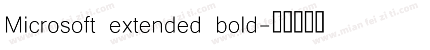 Microsoft extended bold字体转换